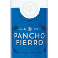 Label of pisco puro quebranta Pancho Fierro Cuatro Gallos