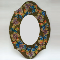 Paintings with Andean Butterflies, Crosses and Mirrors Designs