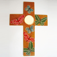 Paintings with Andean Butterflies, Crosses and Mirrors Designs