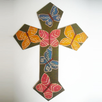 Paintings with Andean Butterflies, Crosses and Mirrors Designs