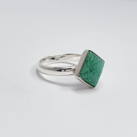 Jade silver ring