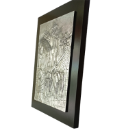 Embossed Aluminum Painting of Andean Landscape