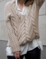 Cable Knit Sweater 100% Alpaca - Knit Lab Peru 