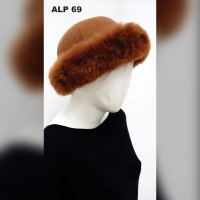 Fabric / fur hat  Baby Alpaca 100%