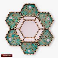 Small Hexagonal Mirror, "Temptation" - Decorcontreras 