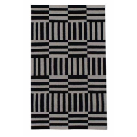 Black and White Stripes Handmade Loom
