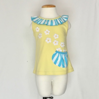 Floral Tank 100% Pima Cotton 100gr. Size 3 Go & Do