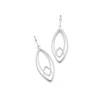 Almond 925 Sterling Silver Earrings - Baliq