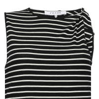 Striped Top with Twist Sleeve