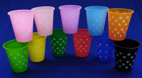7Oz. Colors Plastic PP Points Cup