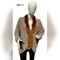 Fur Cardigan 100% Baby Alpaca