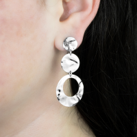 Openwork Round 925 Sterling Silver Earrings - Baliq