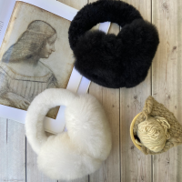 Alpaca fiber earmuffs