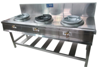 Industrial oven with 3 wocks burnes.