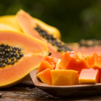 Highly natural frozen papaya cubes with exportation quality 