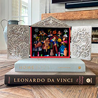 Colorful Ceramic of Peruvian Altarpiece