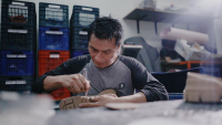 Our Master shoemaker in the Assembly process