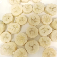 Organic Banana in slices