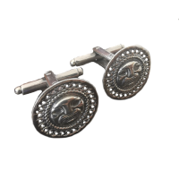 Silver Tari  Cufflinks  | Feline Cufflinks  | Peruvian Silver 950 |Pre - Columbian Jewelry | Feline Silver Jewelry Collection |Designer Paola Arguello |