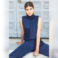 Patchwork Sleeveless Sweater 