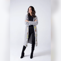 Coat with Embroidered Appliques MKM A-8171/0
