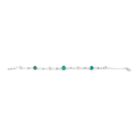 Turquoise Stone Oval 925 Sterling Silver Bracelets - Baliq