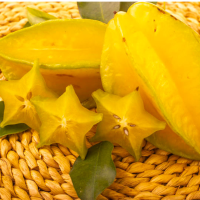 Carambola is a juicy and sweet tropical fruit 