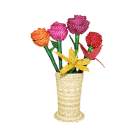 Decorative Straw Roses Handmade 