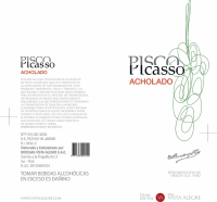 Pisco Picasso Acholado Label