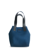 Navy Blue Alpaca Felt Bag - Sophie Ottaner