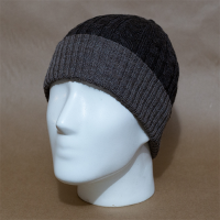 Baby Alpaca Beanie Reversible with Cable 