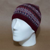 Geometric Design Hat in Baby Alpaca