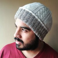 Reversible Cap with Braid in Alpaca