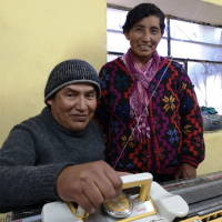 Our team of expert collaborators in card machine Mrs. Pilar and Mr. Hugo