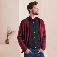 Sweater in Cherry and Light Blue Unisex