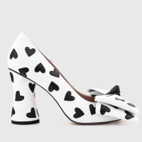 Bettie Leather Pump Black and White