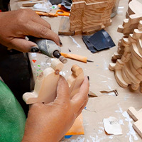 Carved in wood