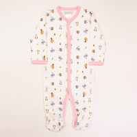 Baby Cotton Jumpsuit or Baby Grows Pink Print