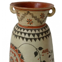  unique piece of ceramic moulded and painted by hand