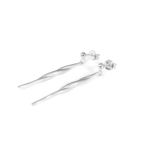 Intertwined Stick 925 Sterling Silver Earrings - Baliq
