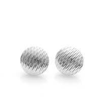 Stud Lentil 925 Sterling Silver Earrings - Baliq