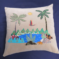 Burlap Cushion Cover