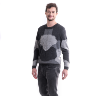 sweater Military wide  in gray tones unisex