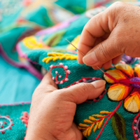 Sewing a fabric