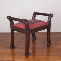 Wooden Bench with Leather