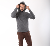 Lightweight hooded sweater