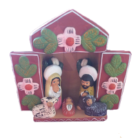 Christmas Nativity Altarpiece Ceramic Handmade