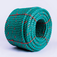 Green polypropylene rope