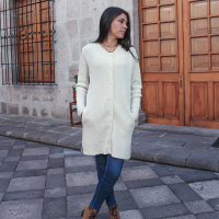 Long Knit Cardigan Alpaca