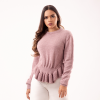 Handmade Machine Knit Fringe Sweater
